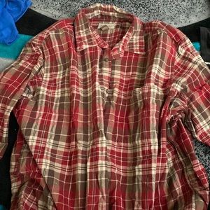 Faded glory Plaid button down